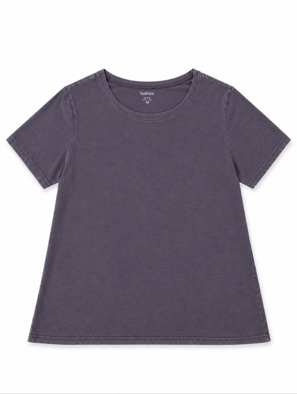 ​Reitmans Womens XL Purple Cotton Short Sleeve Crewneck Tee Shirt Top